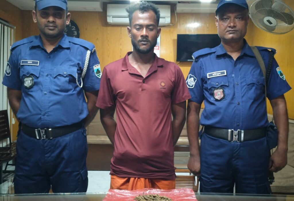 বাঘায় পুলিশের চেকপোস্ট অভিযানে গাঁজাসহ যুবক আটক!