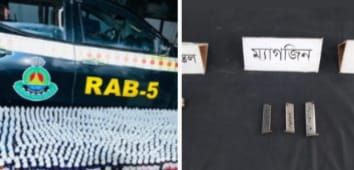 রাজশাহীতে র‌্যাবের অভিযানে অস্ত্র-গুলি উদ্ধার, অ্যালকোহলসহ আটক ১