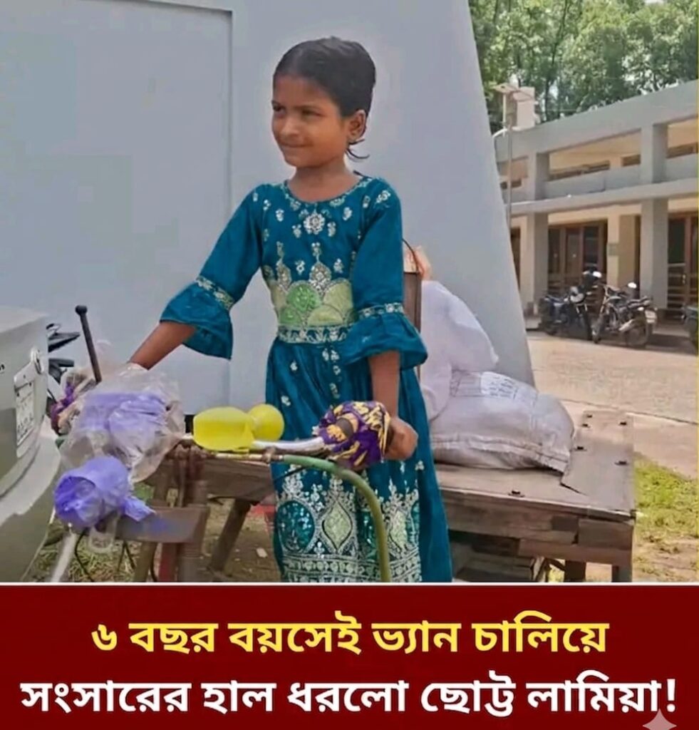 মাত্র ৬ বছরে  শিশু সংসারের হাল ধরলো বরিশালের ছোট্ট লামিয়া