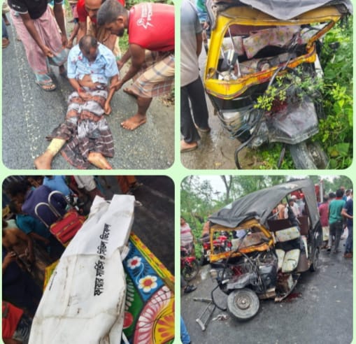 মোহনপুরে ট্রাক-সিএনজি মুখোমুখি সংঘর্ষে প্রাণ গেল ১ জনের, আহত ৪