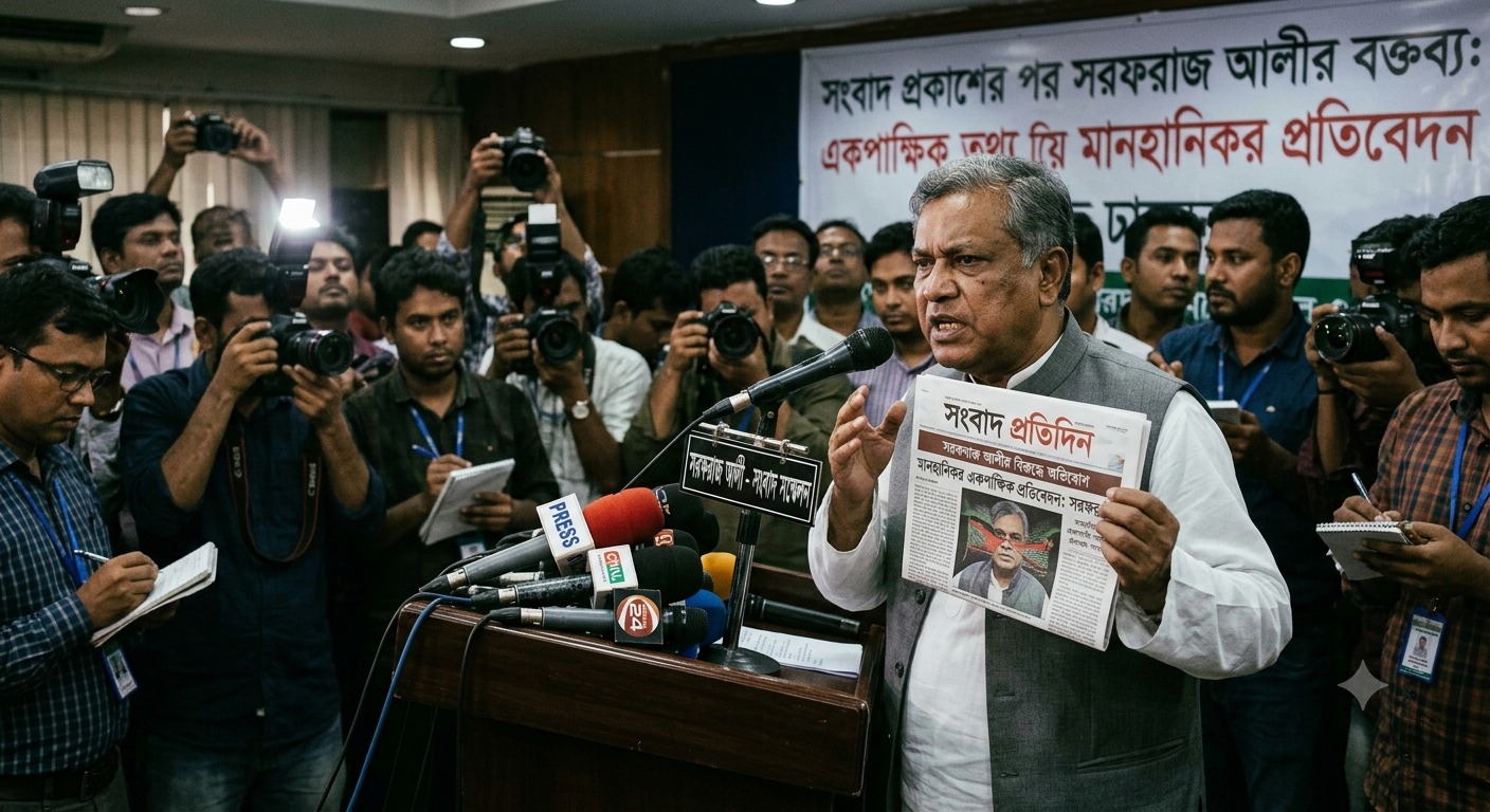 সংবাদ প্রকাশের পর সরফরাজ আলীর বক্তব্য: একপাক্ষিক তথ্য দিয়ে মানহানিকর প্রতিবেদন