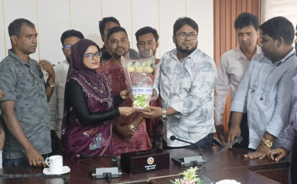 সমৃদ্ধ দুর্গাপুর উপজেলা গড়তে সহযোগিতা চাই” সাংবাদিকদের সাথে মতবিনিময় সভায়-নবাগত ইউএনও