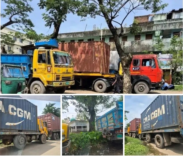 মীরসরাইয়ের চিনকি আস্তানায় অবৈধ দখল ও সড়কের উভয় পাশে যত্রতত্র গাড়ি দাড় করিয়ে রাখায় যানজটে ভোগান্তি চরমে