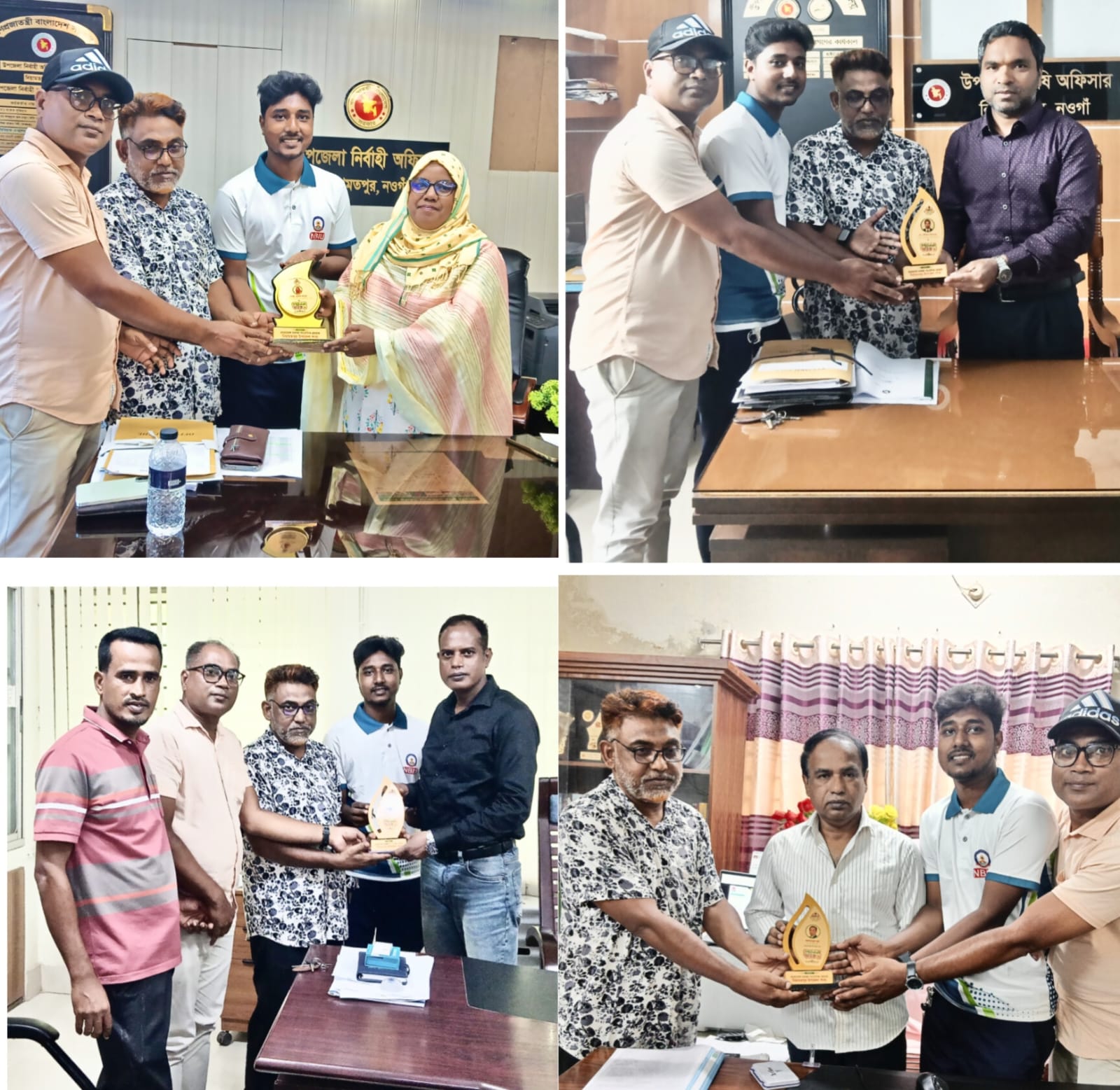 নিয়ামতপুরে প্রশাসনিক কর্মকর্তাদের সম্মাননা জানালো বাংলাদেশ মফস্বল সাংবাদিক ফোরাম