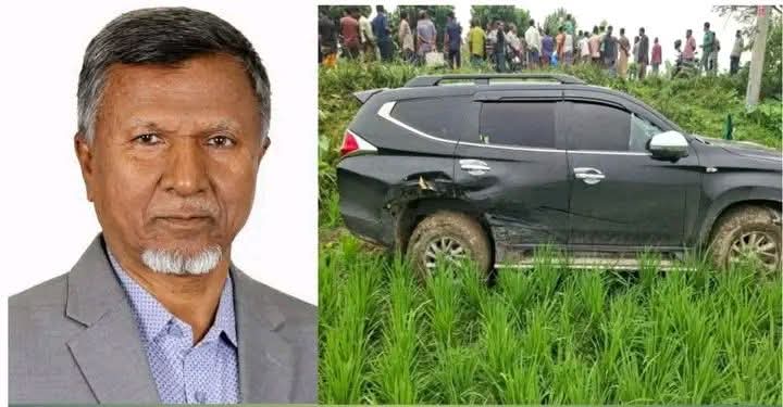 বগুড়ার শিবগঞ্জে দুর্ঘটনায় জনপ্রশাসন প্রতিমন্ত্রীর গাড়ি
