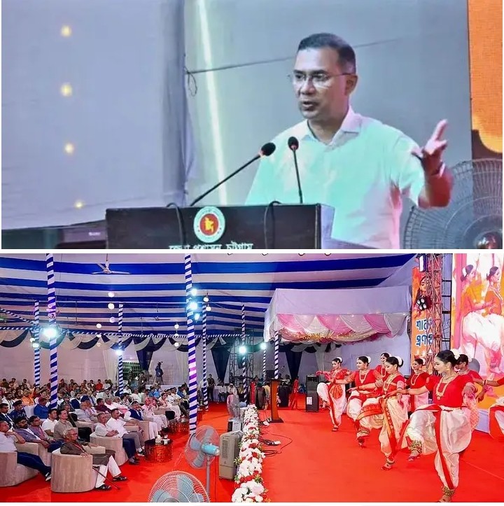 চট্টগ্রামে দীর্ঘ ৪০ বছরের ইতিহাসে প্রথম জেএম সেন হলের পূজামণ্ডপ পরিদর্শনে এসে প্রধানমন্ত্রী তারেক রহমান বললেন সংখ্যালঘু বলে কিছু নেই, আমরা সবাই বাংলাদেশী